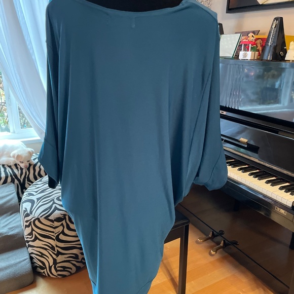 Sympli V-Neck Dolman Top Turquoise - Picture 3 of 4